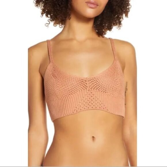 Free People You Wanna Brami Crochet Knit Crop Top - Picture 3 of 6